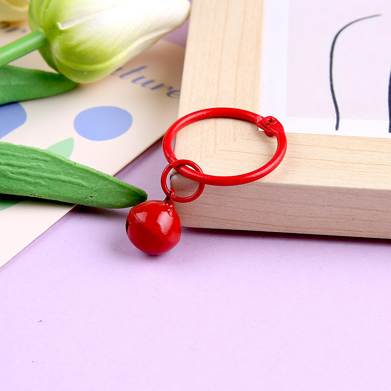 Wholesale Small fresh colorful flower bell keychain